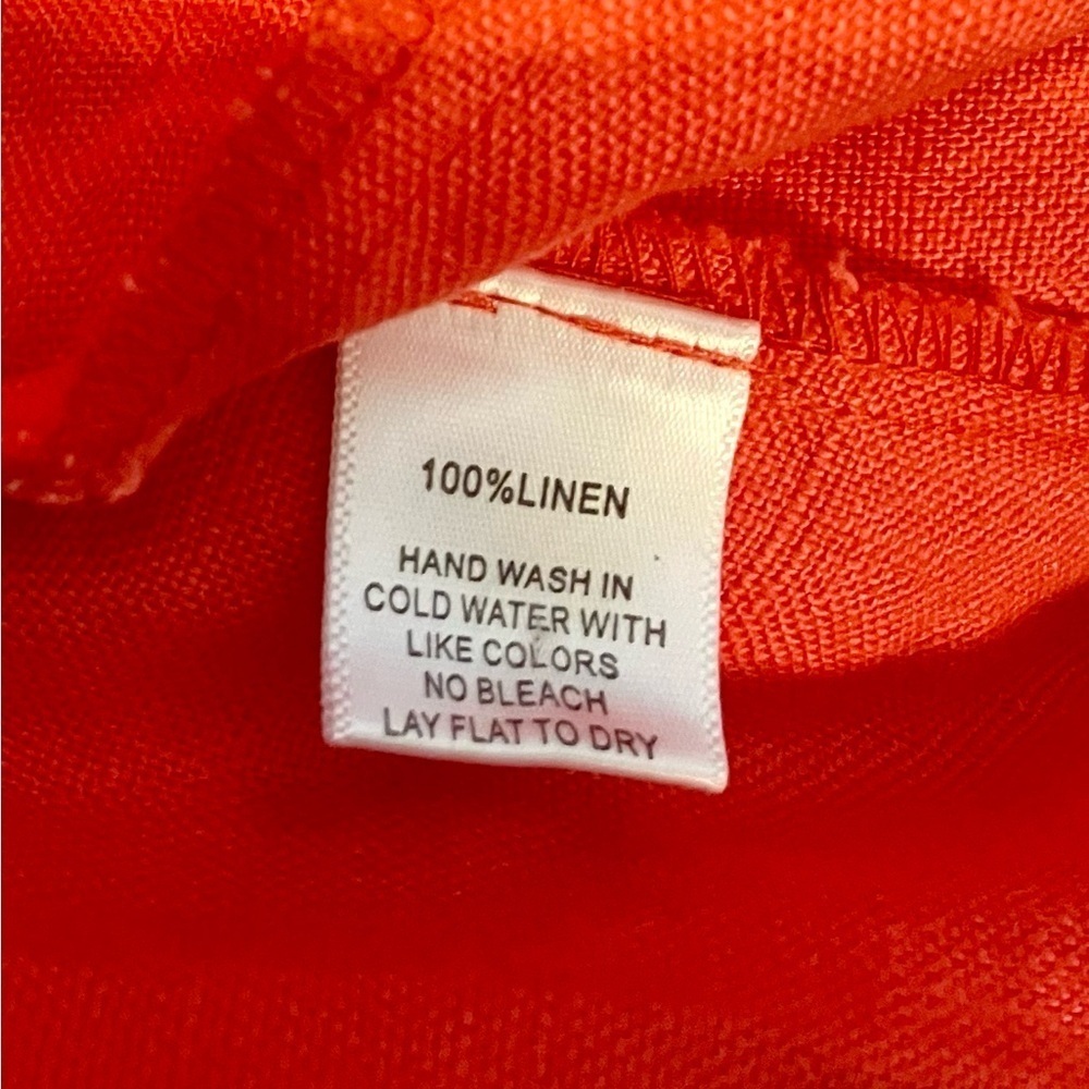 Olivia Moon Linen Blazer Coral Medium - Picture 8 of 12